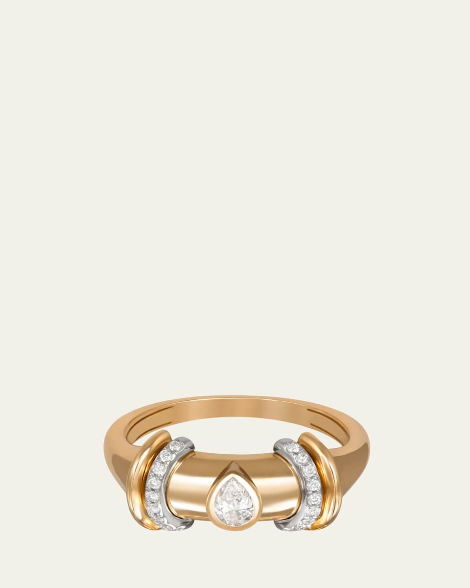Warrior Diamond Drop Ring